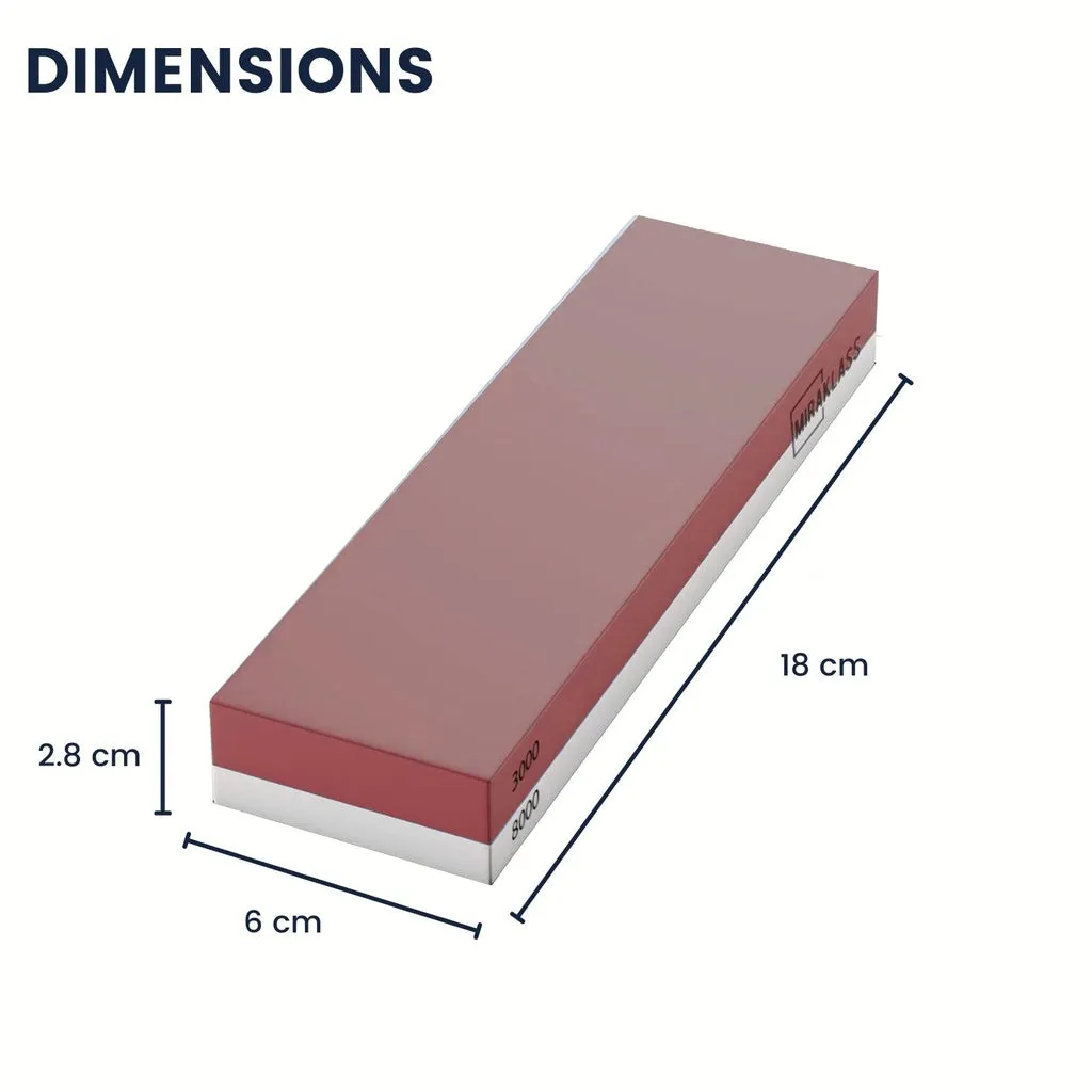 Dual-Sided Whetstone Set 400/1000 & 3000/8000 Grit, 2 Bases, Guide, Holder - Miraklass