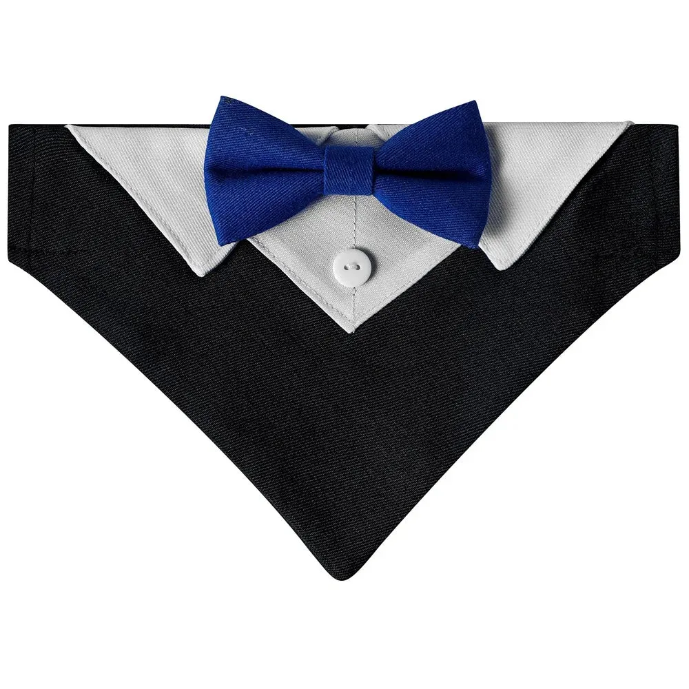 Elegant Adjustable Dog Tuxedo Collar with Bow Tie for Special Occasions